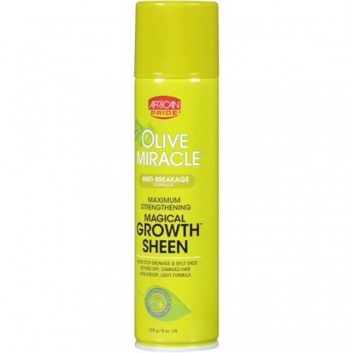 African Pride Olive Miracle Growth Sheen Spray 8oz African Pride Olive Miracle Growth Sheen Spray 8oz